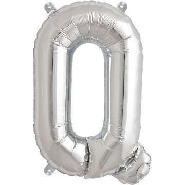 Folienballon Buchstabe Q in Silber, 41 cm
