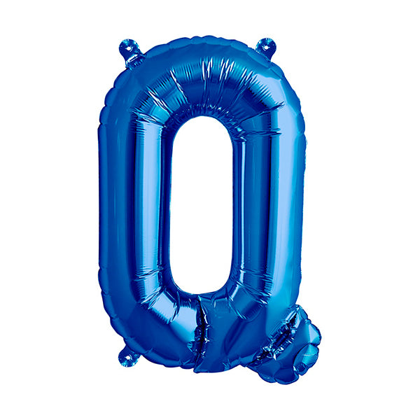 Folienballon Buchstabe Q in Blau, 86 cm