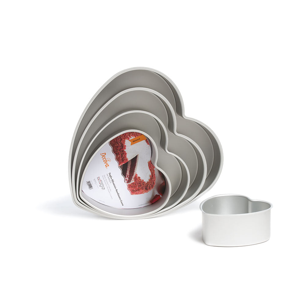 Aluminium Backform - Herz - Tief 25 cm
