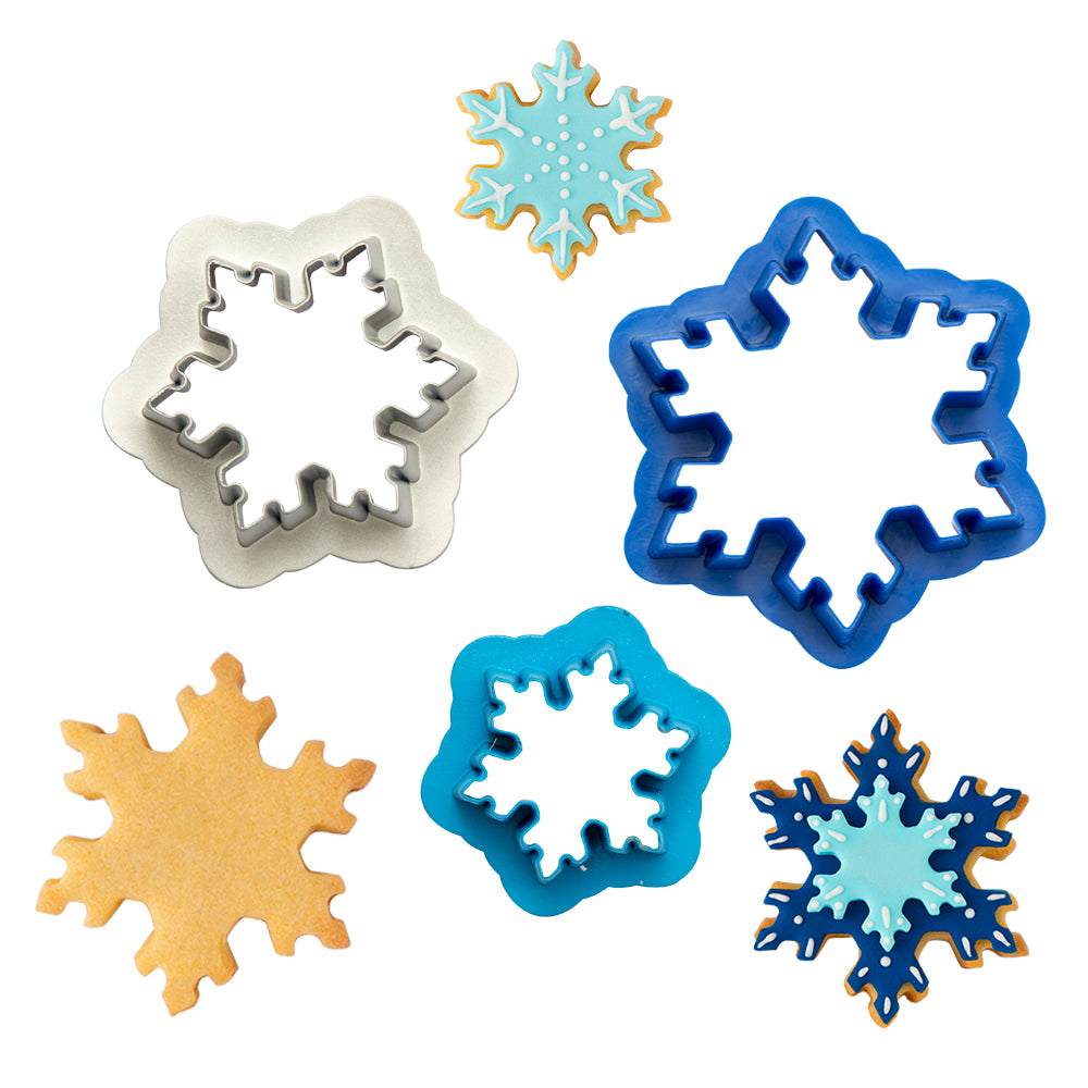 Ausstecher-Set Eiskristall, Kunststoff, 3 Stück