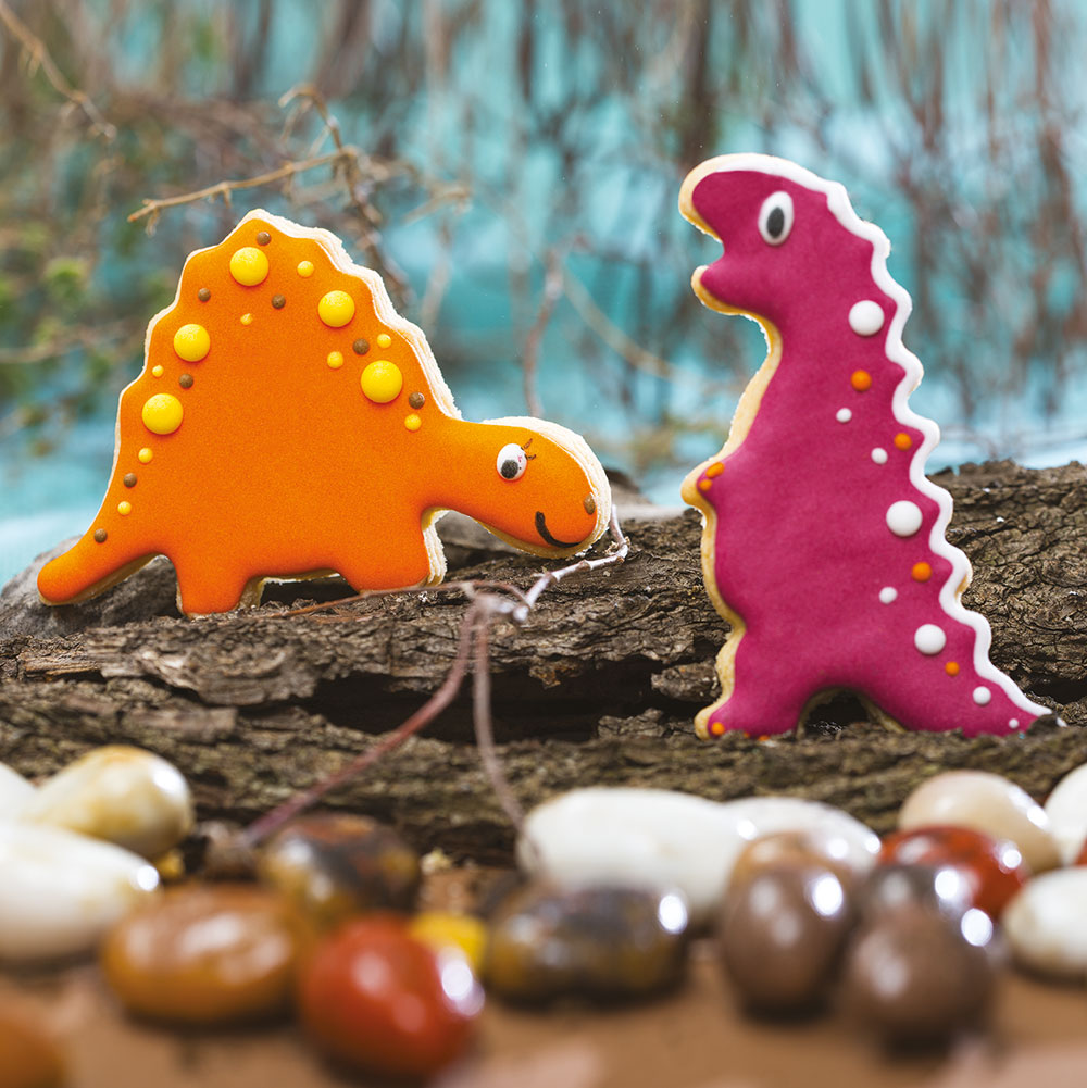 Decora Ausstecher Stegosaurus und Tyrannosaurus, 2 Stück