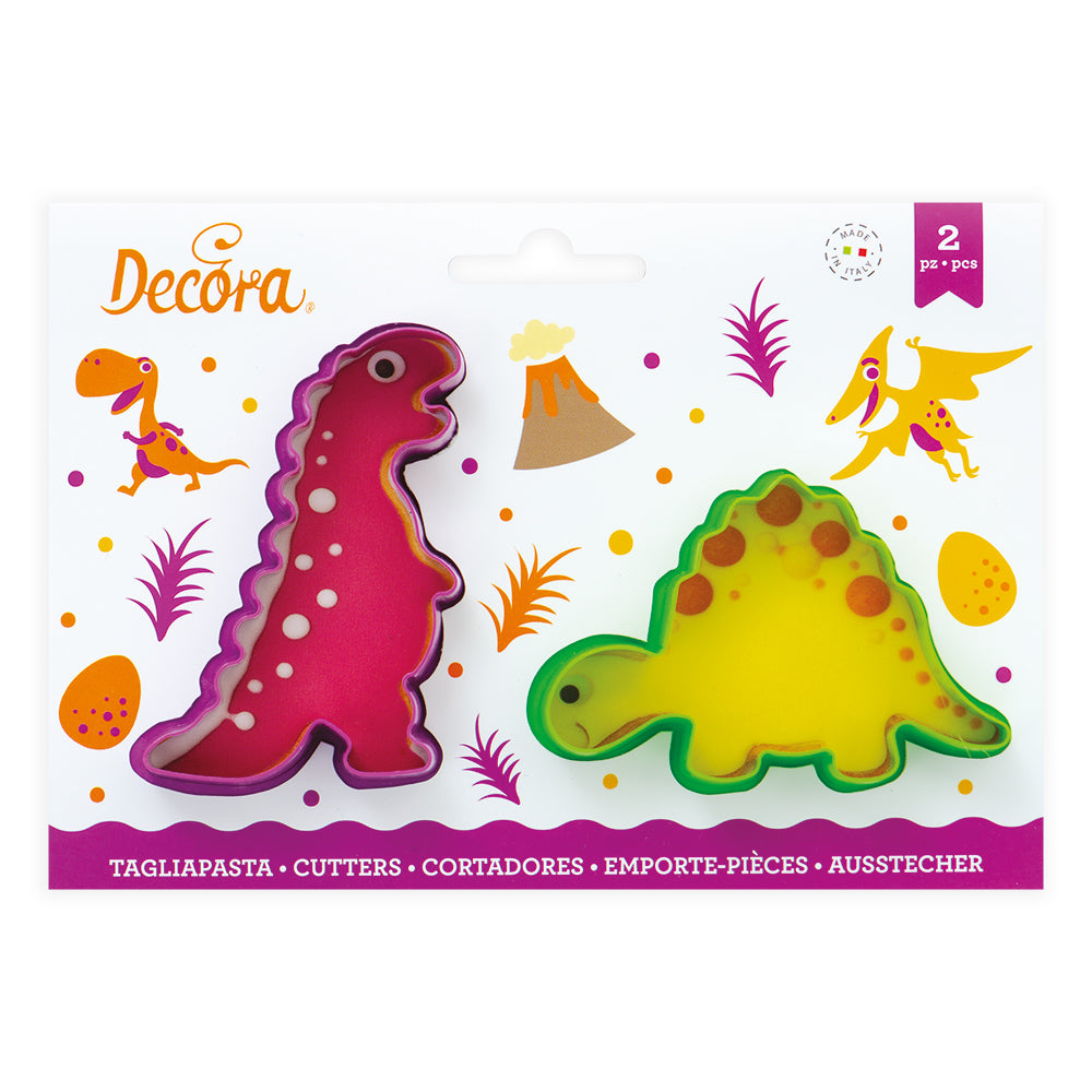 Decora Ausstecher Stegosaurus und Tyrannosaurus, 2 Stück