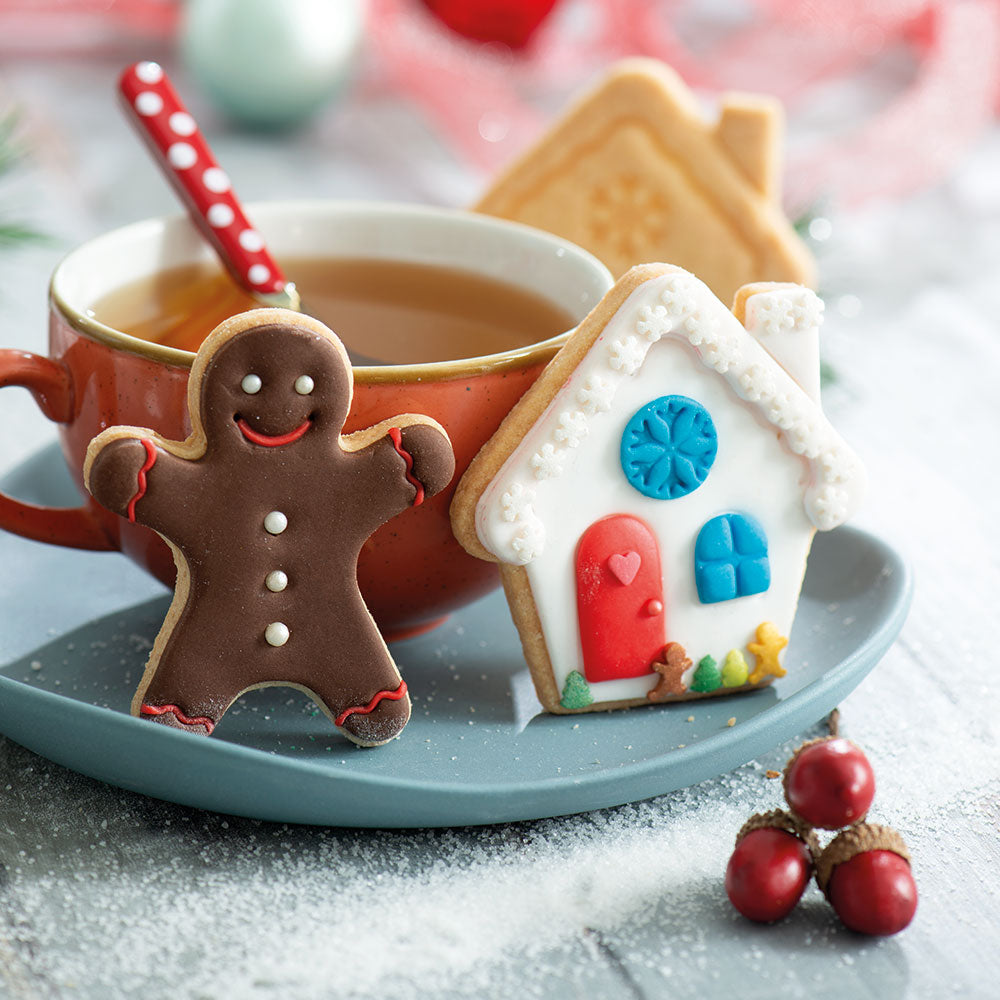 Ausstecher-Set Lebkuchenmann und Haus, Kunststoff, 2 Stück