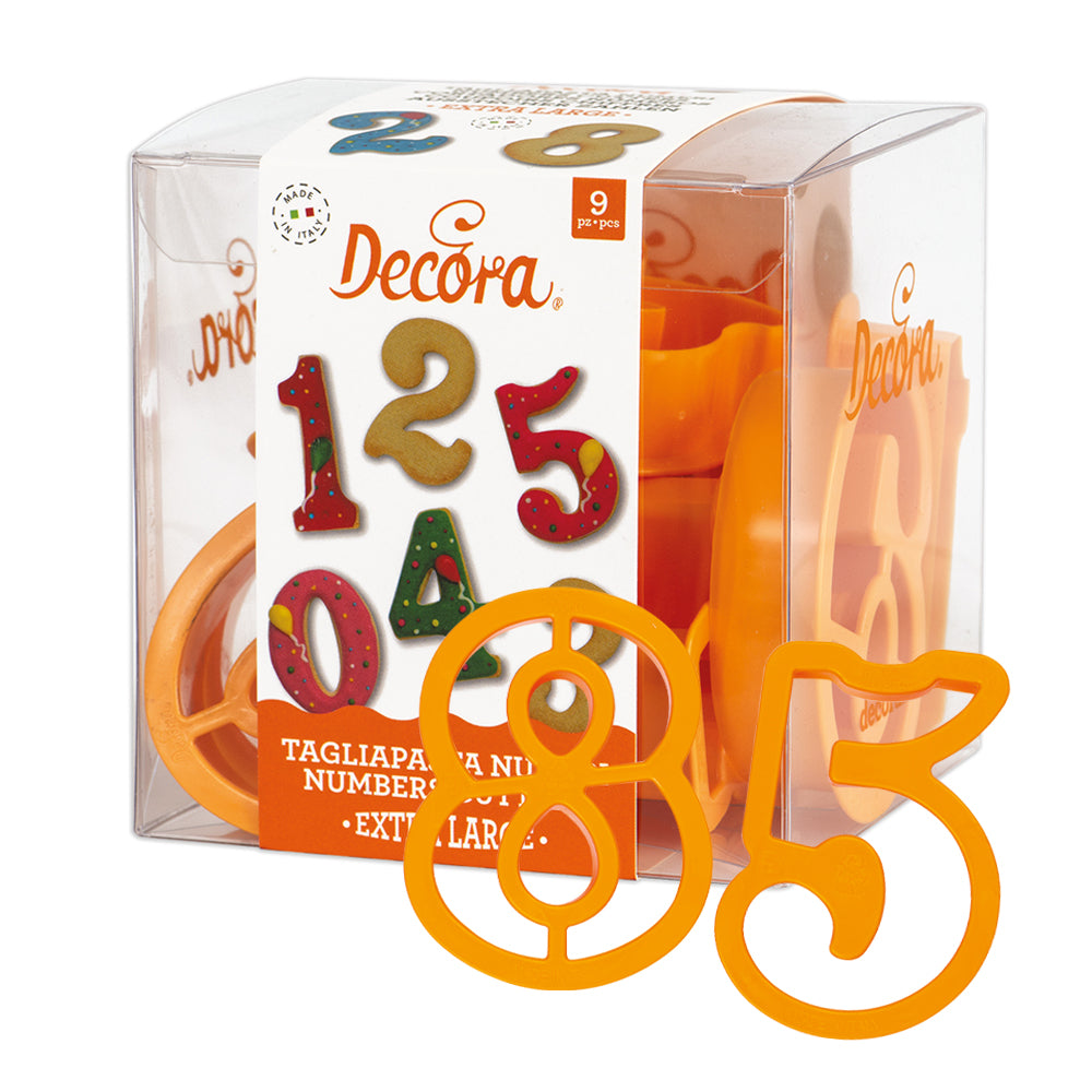 Decora Ausstecher-Set Zahlen, 9-teilig, 7,5 x 5 cm