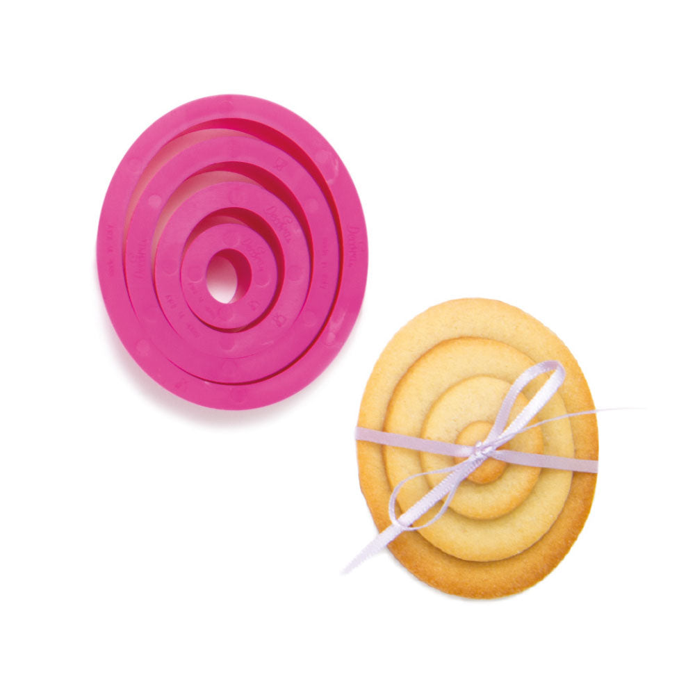 Ausstecher-Set oval, 4 Stück, 1,5 bis 8 cm