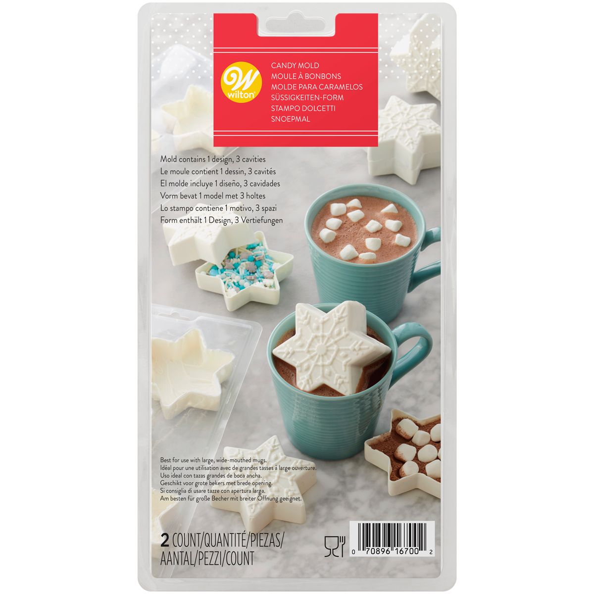 Wilton - 3D Schokoladen Form - Heisse Schokolade - Schneeflocke