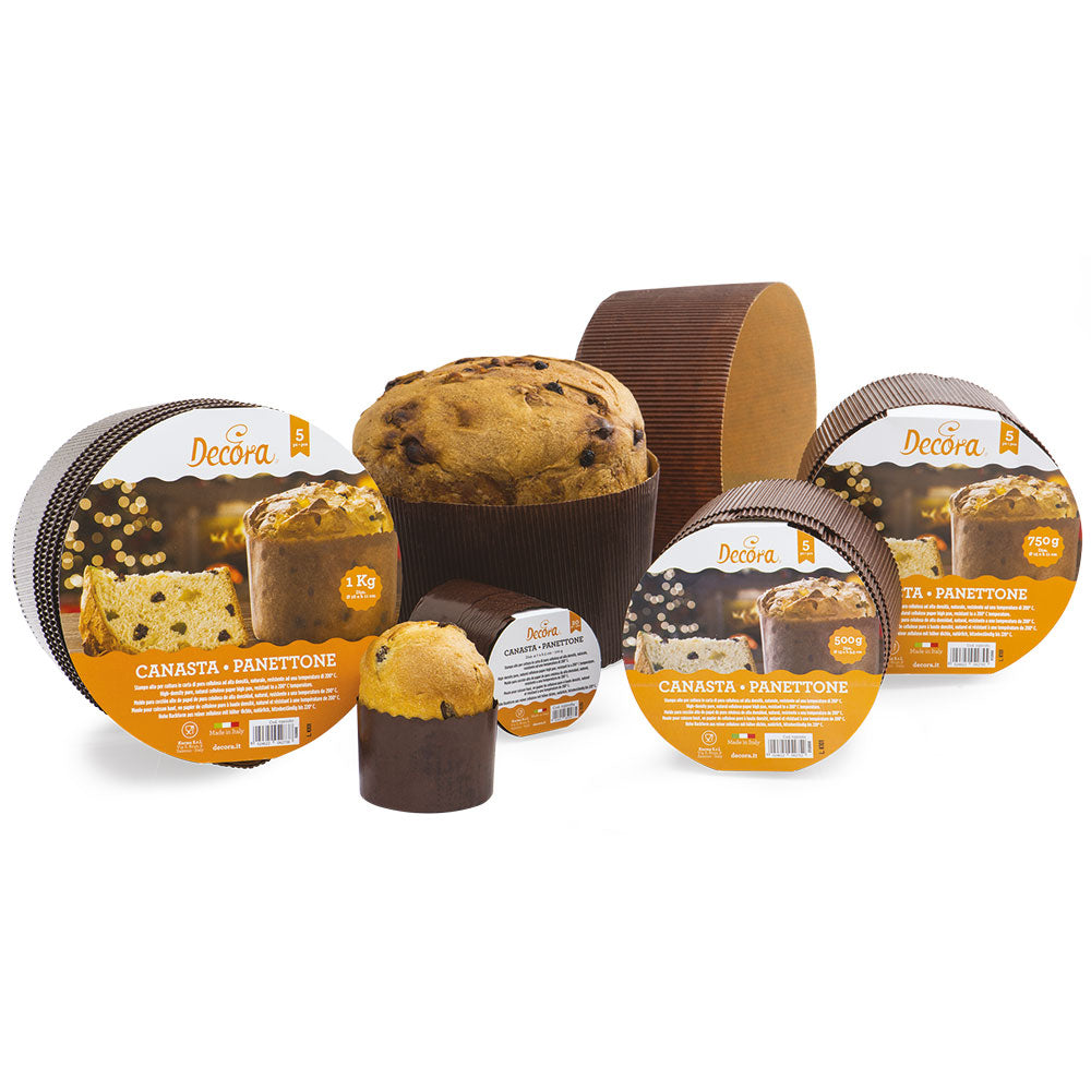 Papierbackformen Panettone in verschiedenen Größen