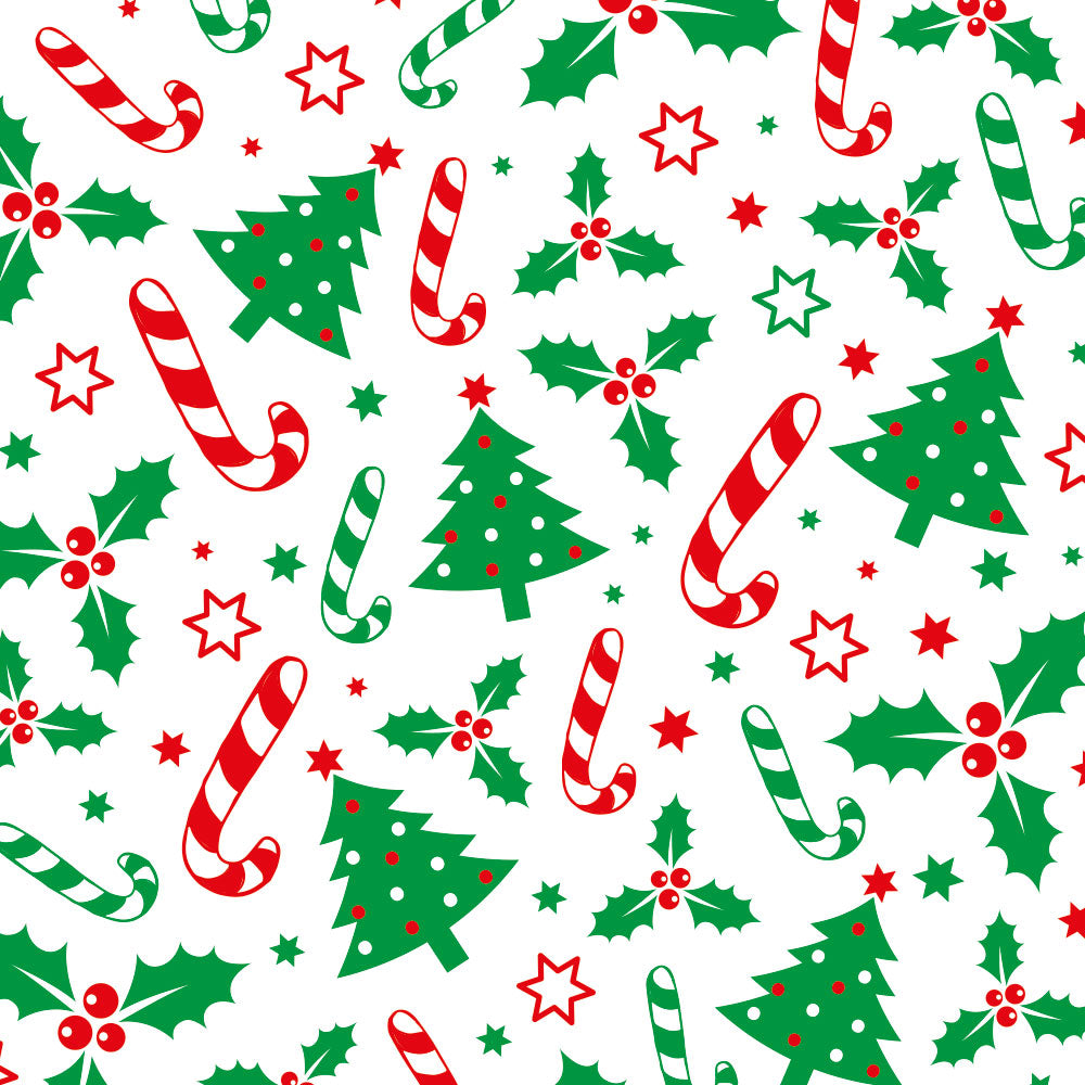Cookie/Kekstüten - Plastik - Weihnachten - Holly & Trees - 20 Stück