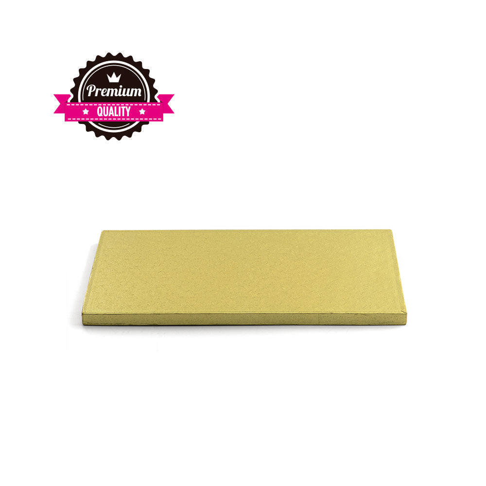 Cakeboard rechteckig gold, 40 x 30 cm, 1,2 cm dick