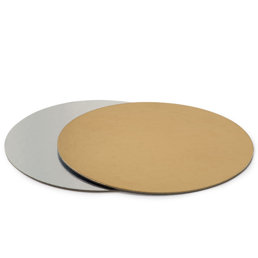 Tortenunterlage rund silber/gold, 1,5 mm 20 cm