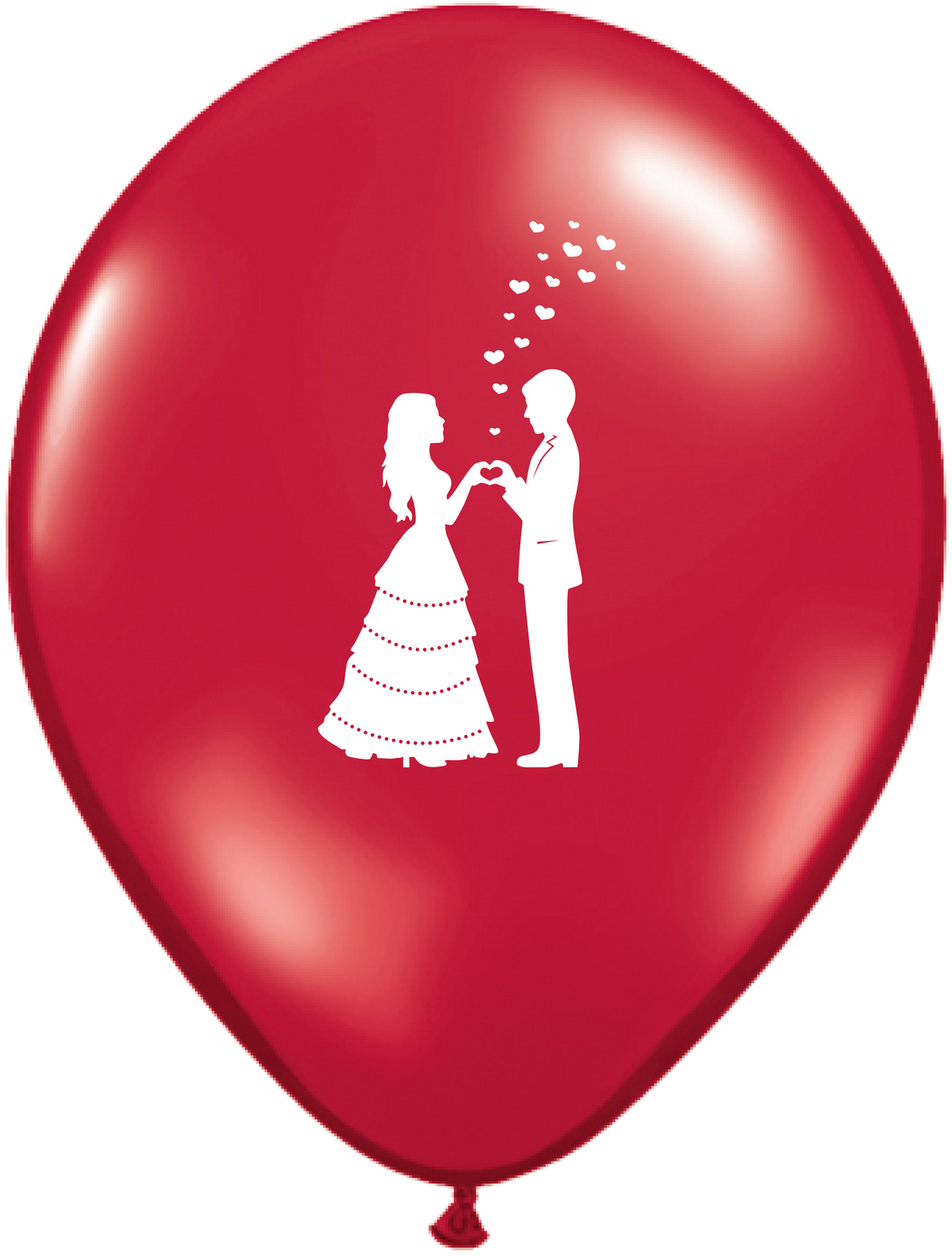 Profi Latexballon - Liebespaar Ruby red - 6 Stück - Ø28cm