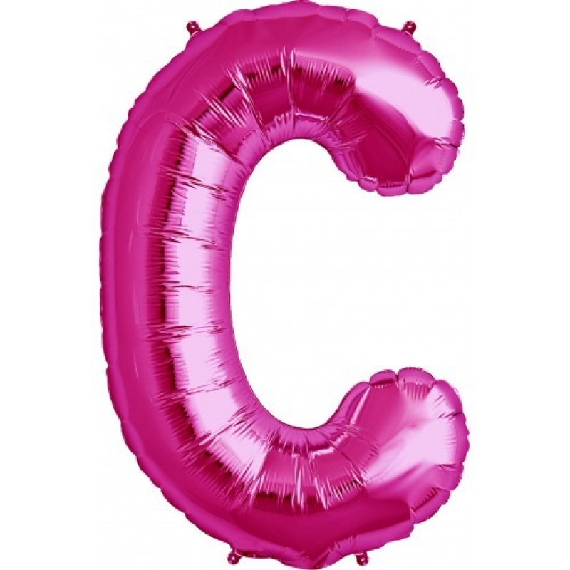 Folienballon Buchstabe C in Pink, 41 cm