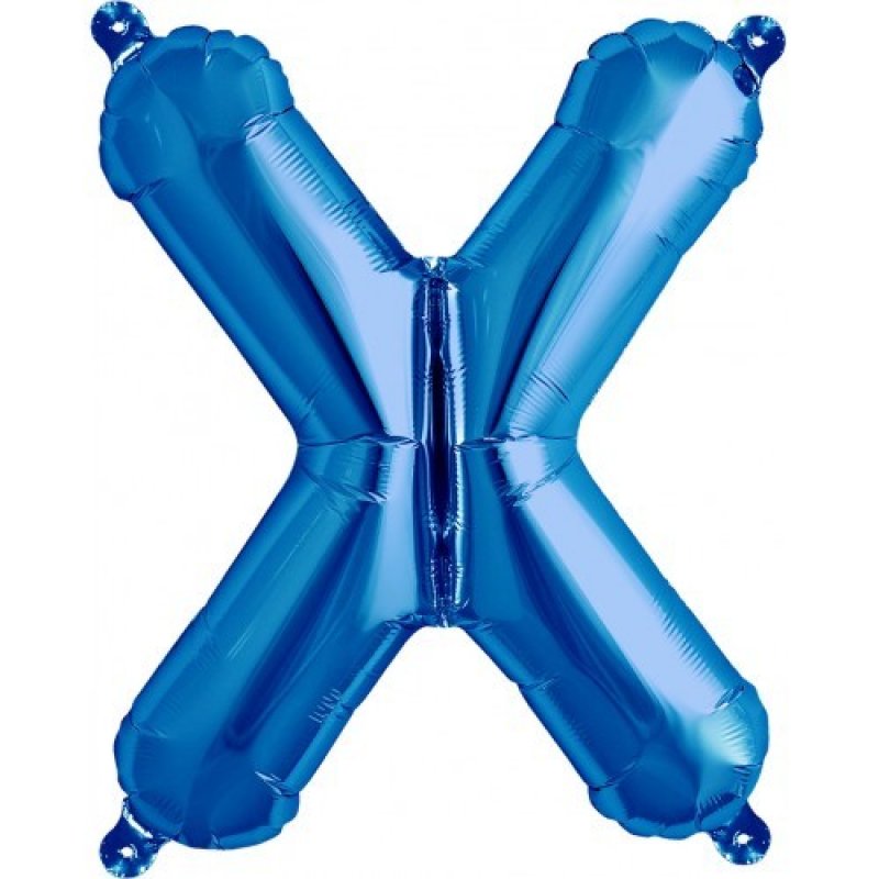 Folienballon Buchstabe X in Blau