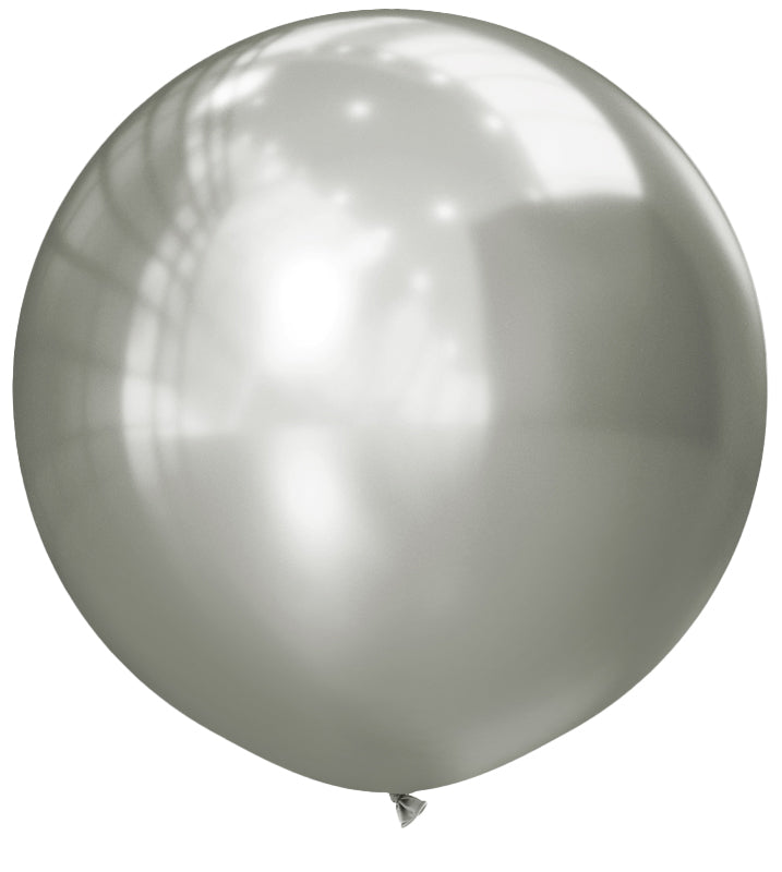Latexballon - Chrome Silber 60 cm
