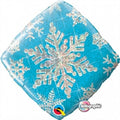 Folyo Balon - Noel - Kar Tanesi - Mavi - Köşeli - 46cm