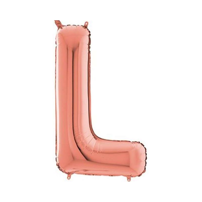 Folienballon Buchstabe L in Roségold, 66 cm