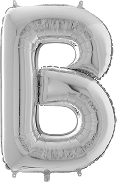 Folienballon Buchstabe B in Silber