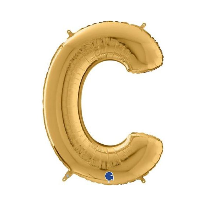 Folienballon Buchstabe C in Gold, 66 cm