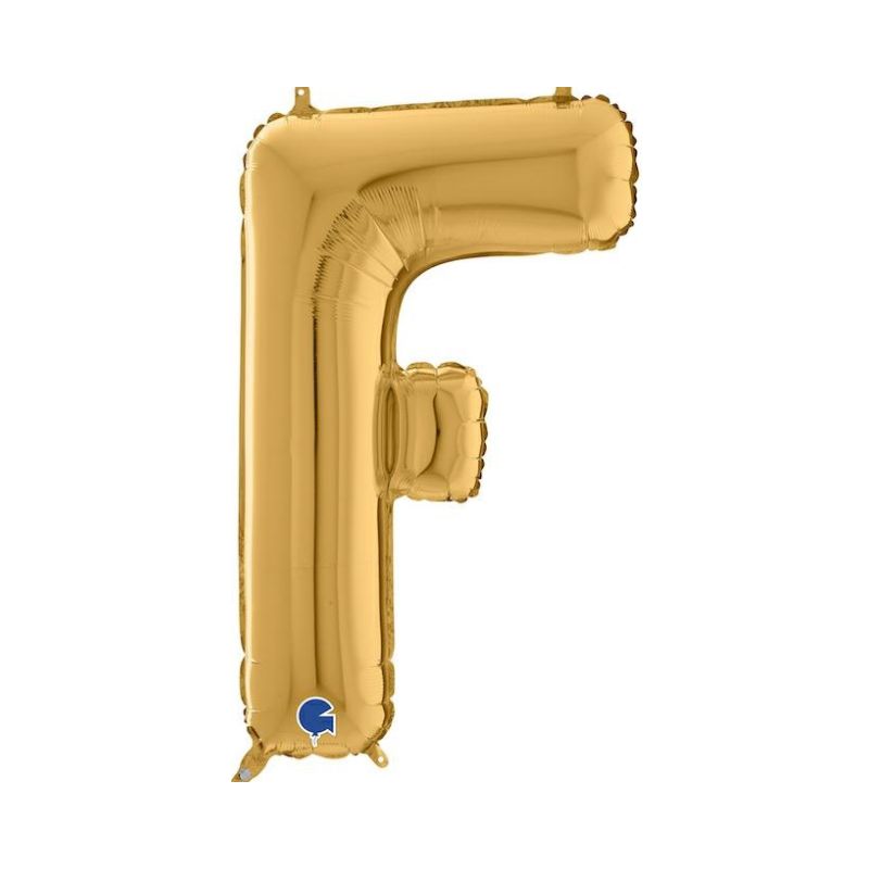 Folienballon Buchstabe F in Gold, 66 cm