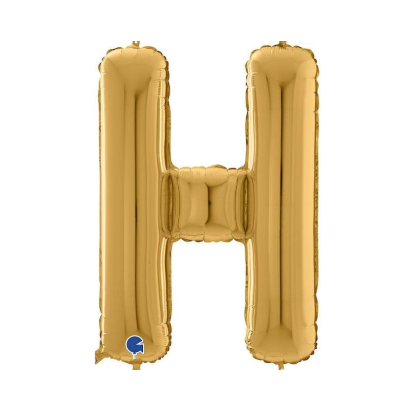 Folienballon Buchstabe H in Gold, 66 cm
