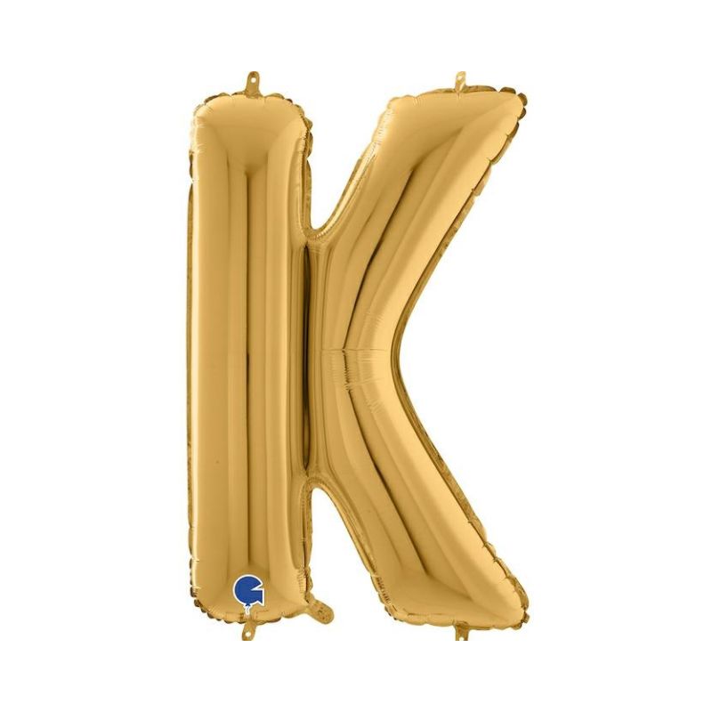 Folienballon Buchstabe K in Gold, 66 cm