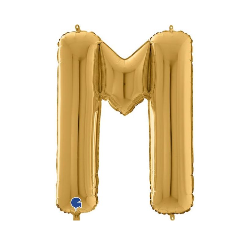 Folienballon Buchstabe M in Gold