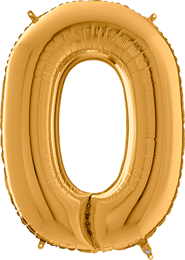 Folienballon Buchstabe O in Gold