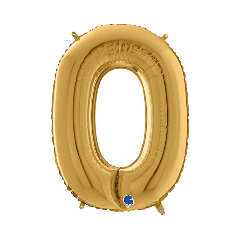 Folienballon Buchstabe O in Gold, 66 cm