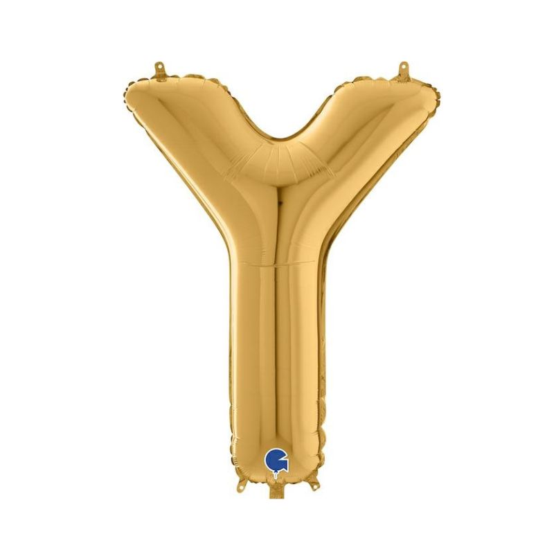 Folienballon Buchstabe Y in Gold, 66 cm