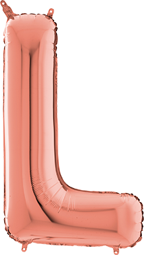 Folienballon Buchstabe L in Roségold