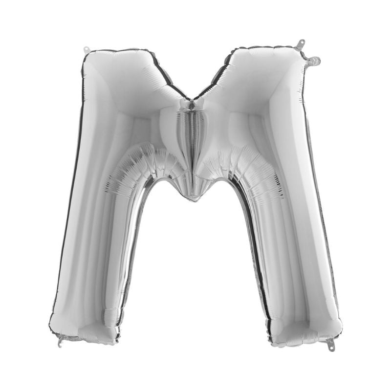 Folienballon Buchstabe M in Silber