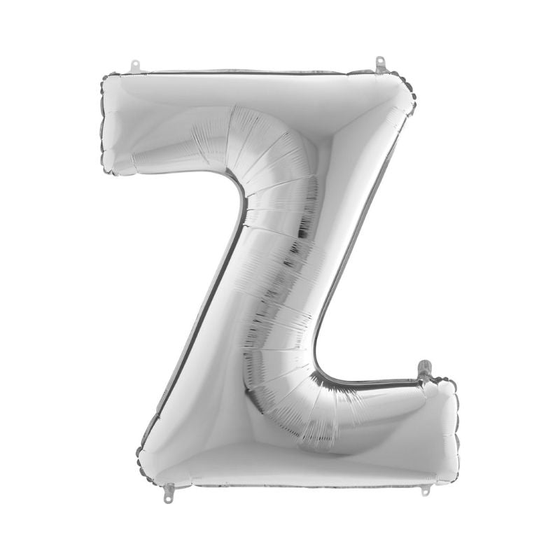Folienballon Buchstabe Z in Silber, 66 cm