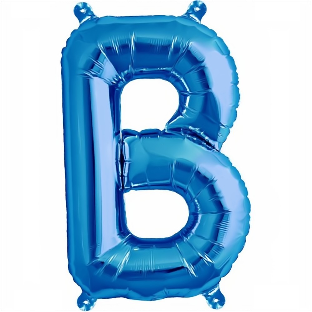 Folienballon Buchstabe B in Blau, 41 cm
