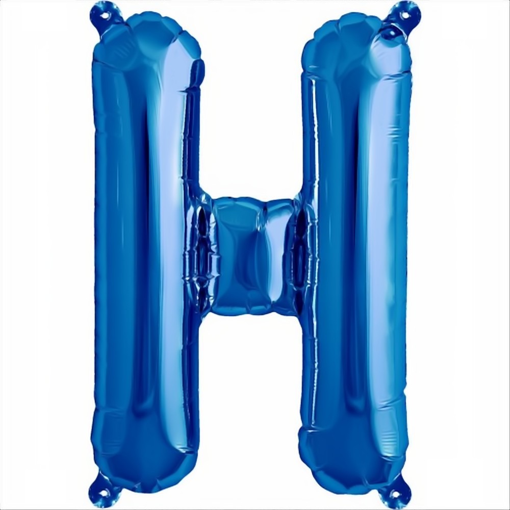 Folienballon Buchstabe H in Blau, 41 cm