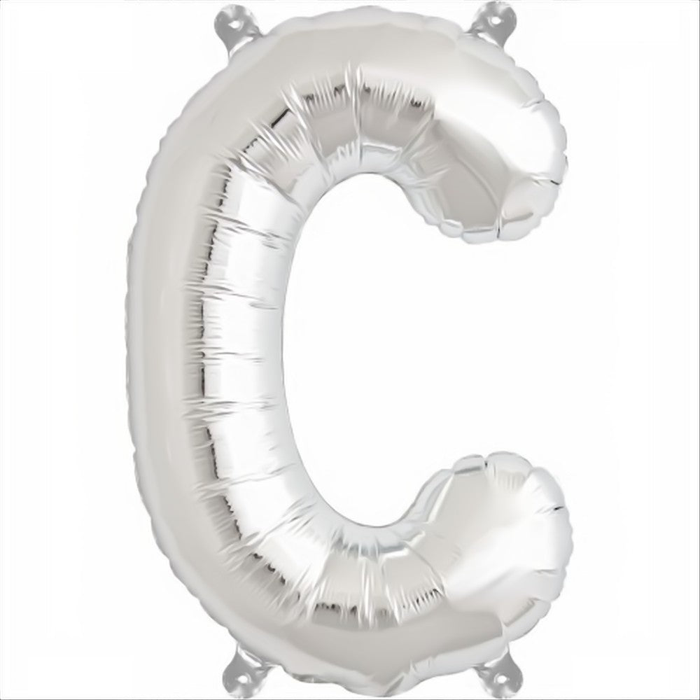 Folienballon Buchstabe C in Silber, 86 cm