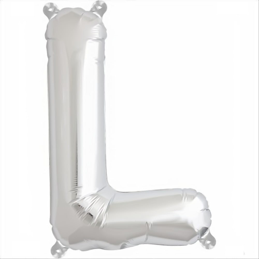Folienballon Buchstabe L in Silber