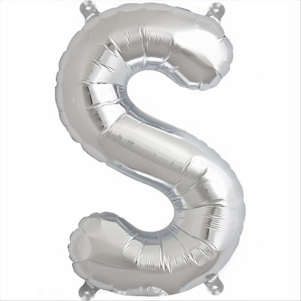 Folienballon Buchstabe S in Silber