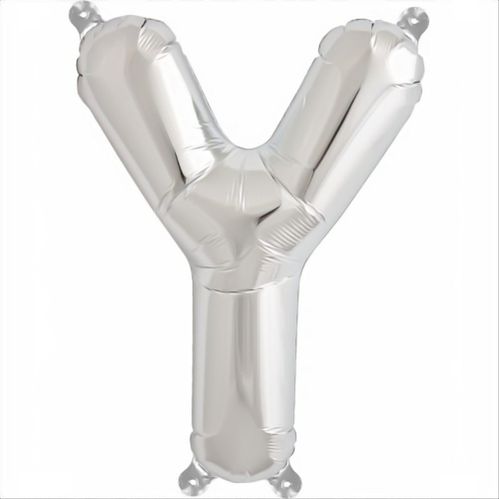 Folienballon Buchstabe Y in Silber, 86 cm