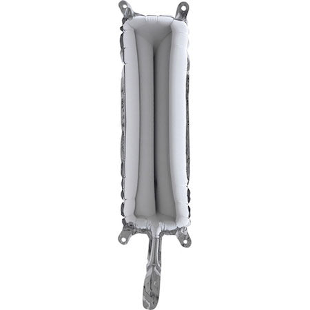 Folienballon Buchstabe I in Silber, 36 cm