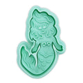 Cookie Cutter Mermaid with Plunger, Plastic, 6 cm