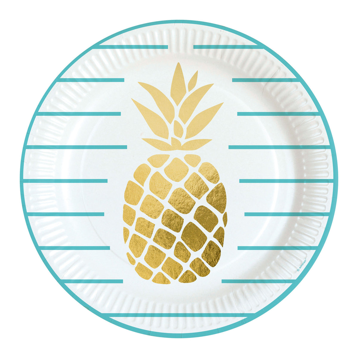 Teller - Papier - Ananas - 23cm -  8 Stück