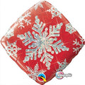 Foil Balloon – Christmas – Snowflake – Red – Diamond Shape – 46cm