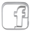 Ausstecher Facebook App, Edelstahl, 5 cm