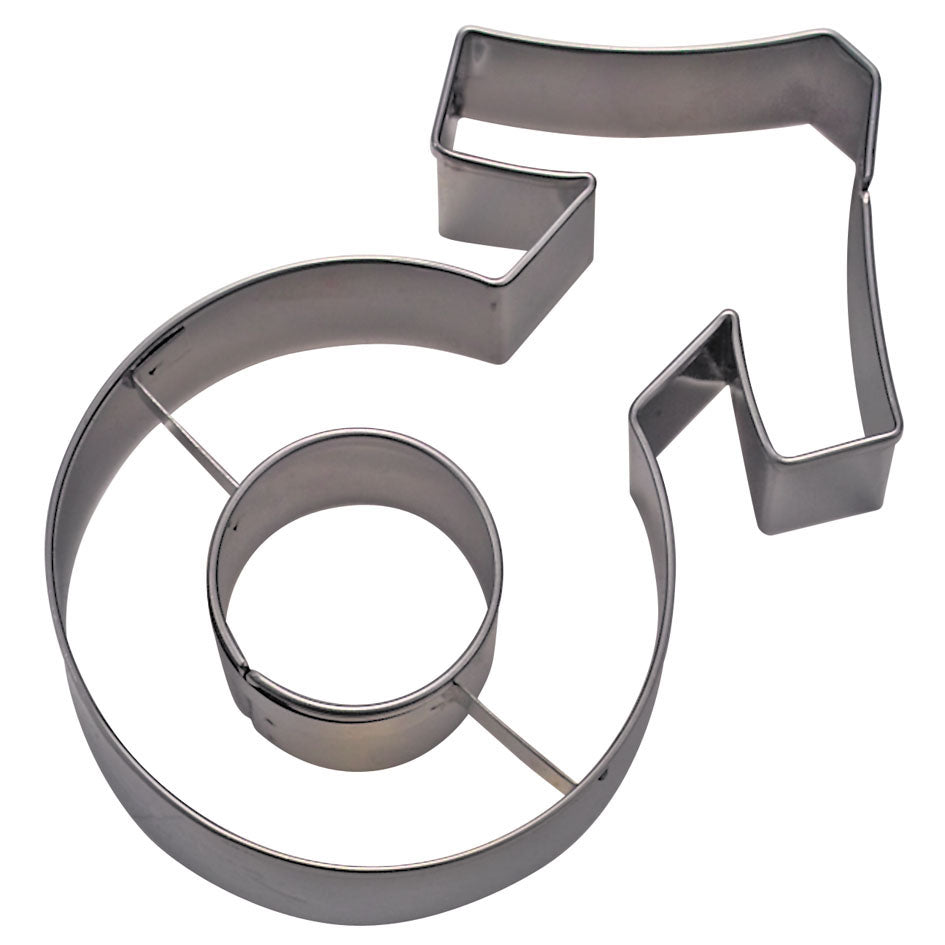 Ausstecher Symbol männlich, Edelstahl, 9 cm