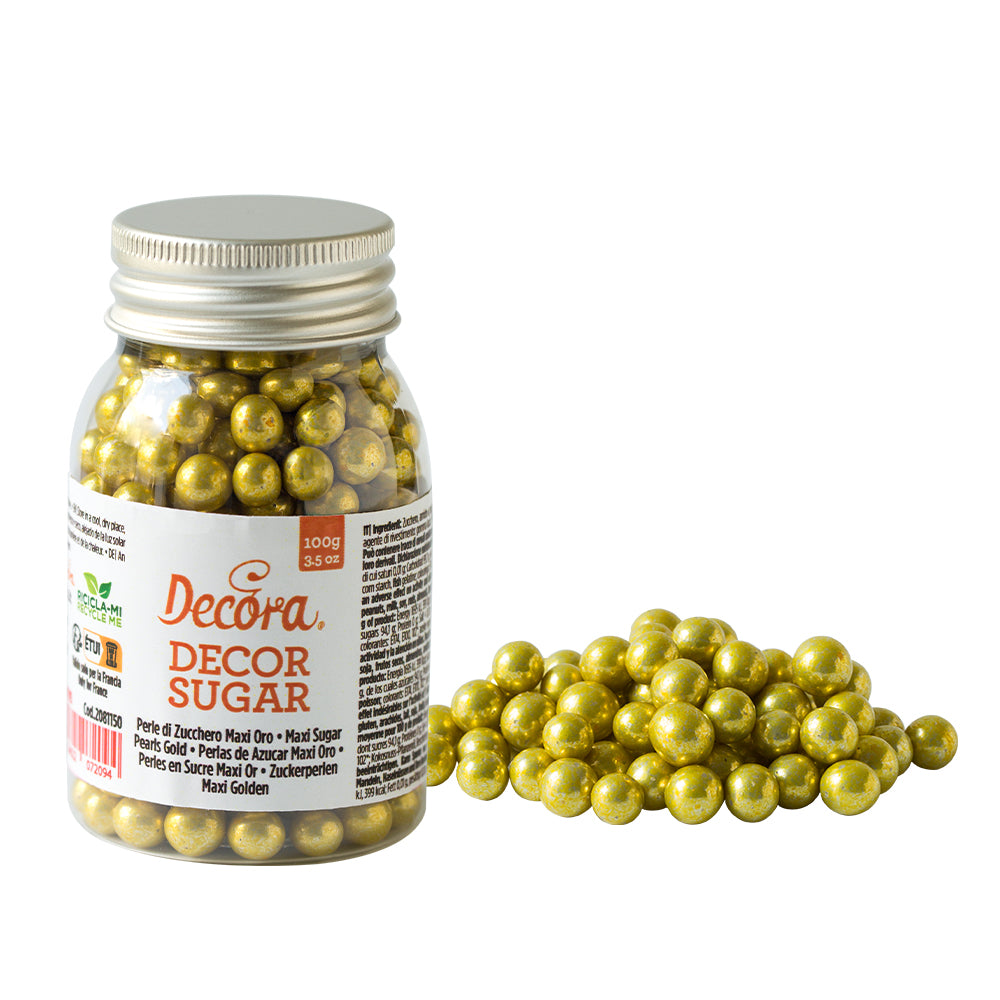 Zuckerperlen Metallic Gold 100g