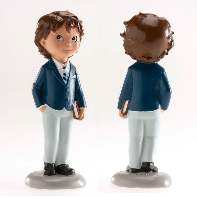 Tortenfigur Junge mit Buch, 13 cm
