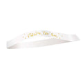 Sash - Satin - Mum to be - Baby Shower - White/Gold