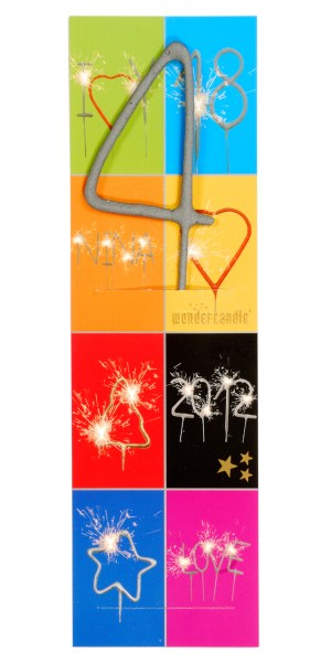 Wunderkerze Buchstaben und Zahlen 4
