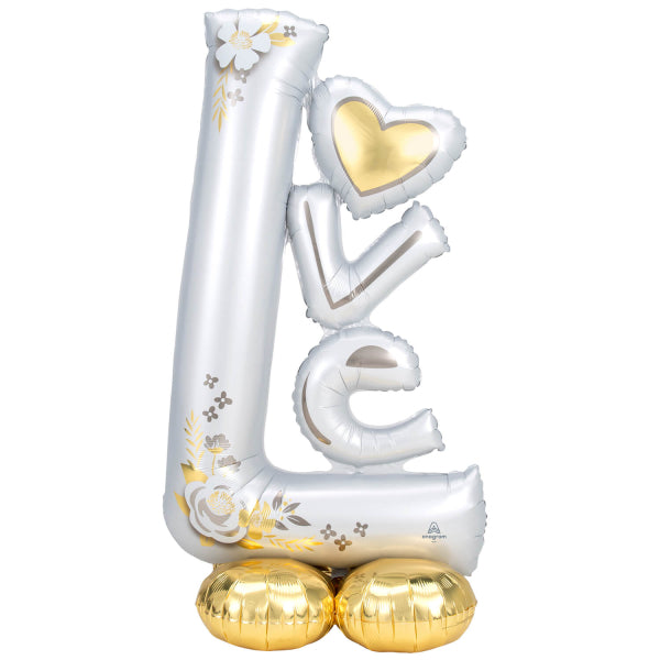 Folienballon - StandUp - Love - Gold - 147cm