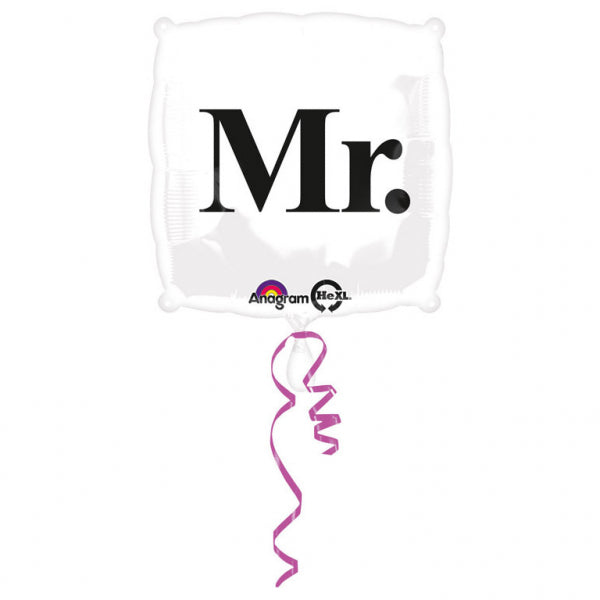 Folienballon - Hochzeit/Wedding - Mr. - Eckig - 46cm